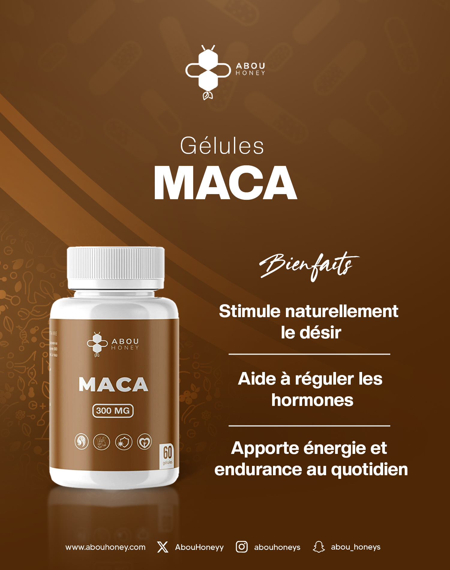 Maca – Gélules de racine de maca – 60 gélules